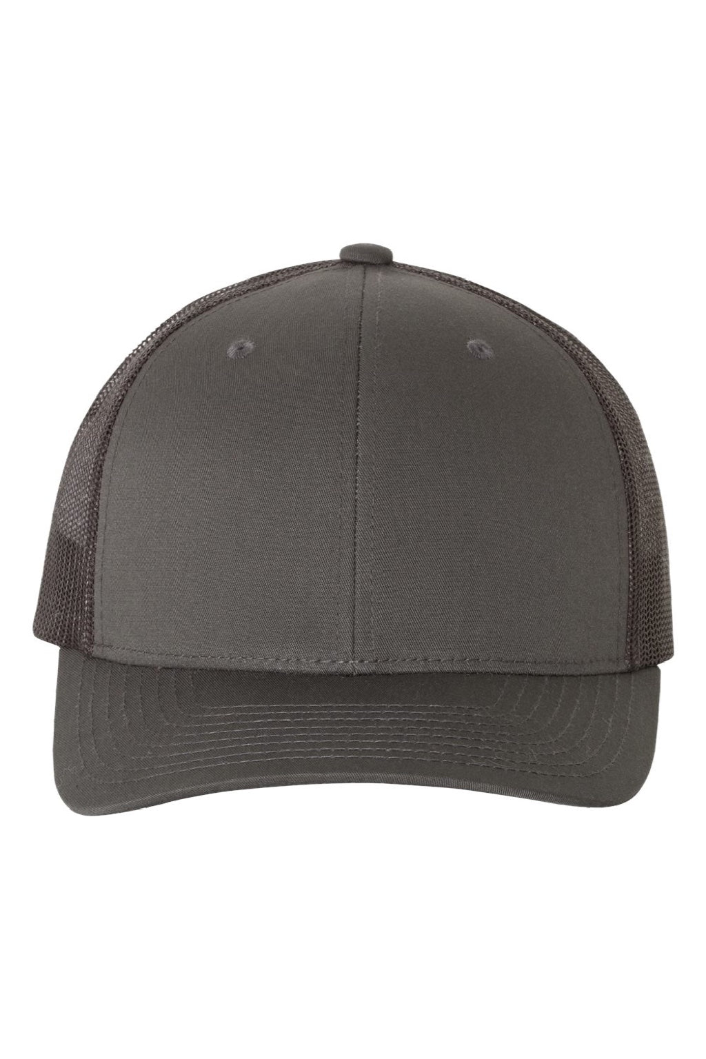 Yupoong Hats 6606 Mens Retro Snapback Trucker Hat Charcoal Grey Flat Front