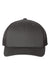 Yupoong Hats 6606 Mens Retro Snapback Trucker Hat Charcoal Grey/Black Flat Front