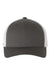 Yupoong Hats 6606 Mens Retro Snapback Trucker Hat Charcoal Grey/White Flat Front