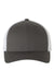 Yupoong 6606 Mens Retro Trucker Hat Charcoal Grey/White Flat Front