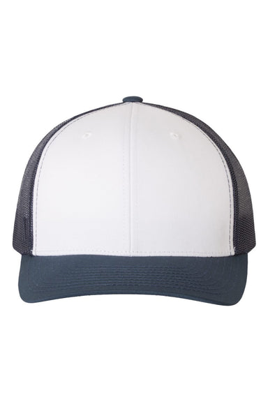 Yupoong Hats 6606 Mens Retro Snapback Trucker Hat Navy Blue/White/Navy Blue Flat Front