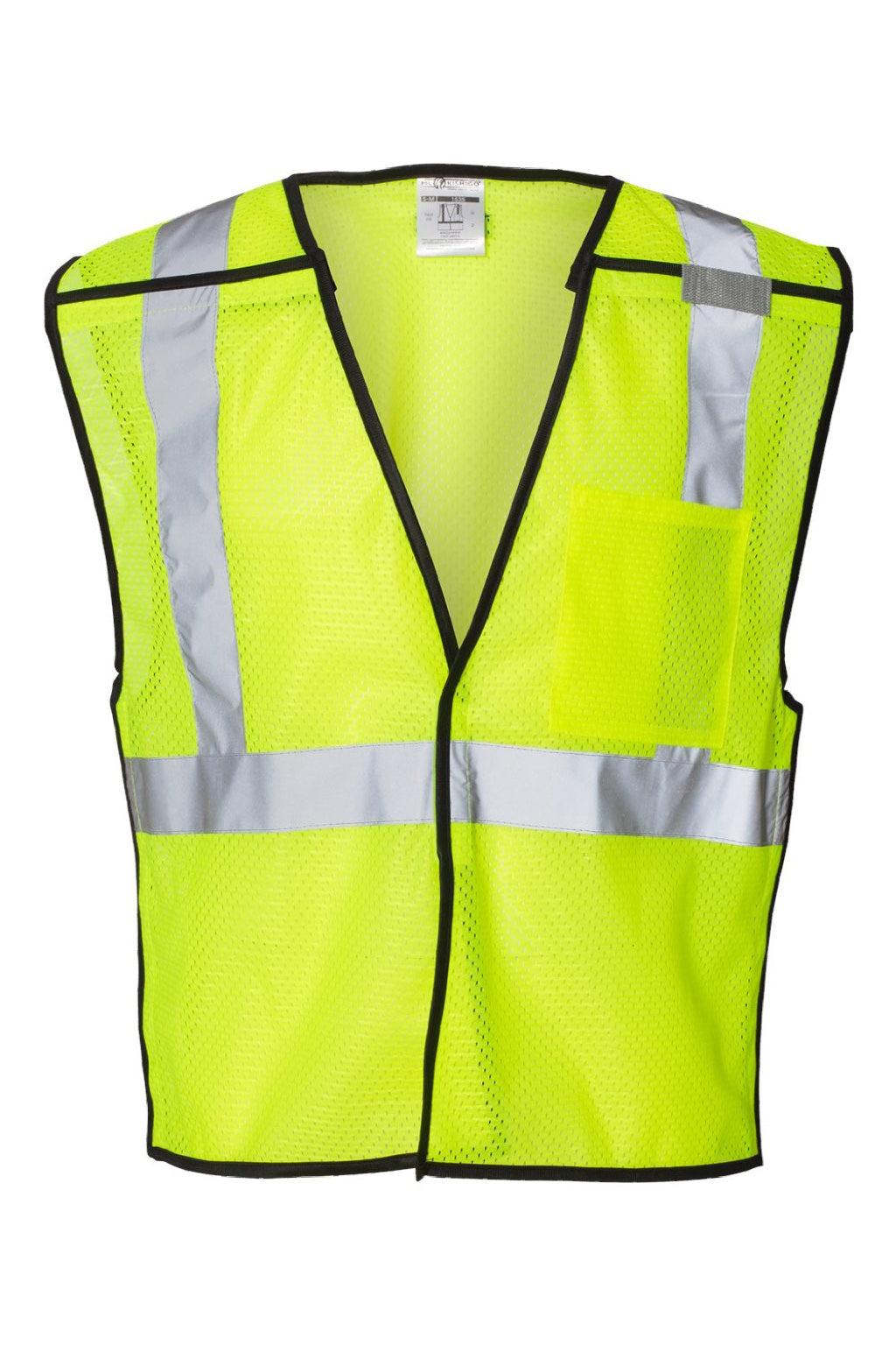 Kishigo 1535-1536 Unisex One Pocket Breakaway Vest Lime Green Flat Front