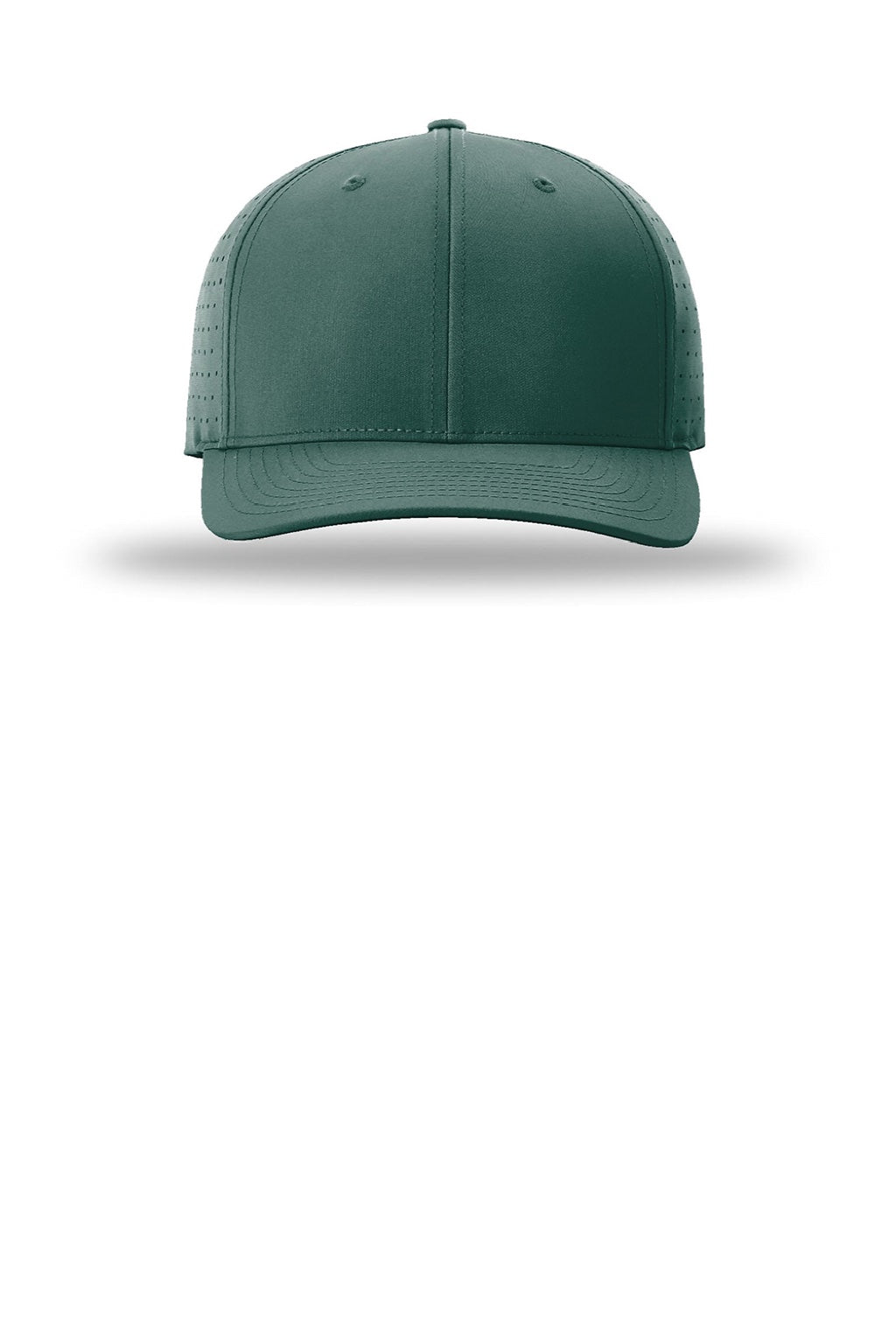 Richardson Hats 632 Mens Laser Perf R-Flex Moisture Wicking Snapback Hat Dark Green Flat Front