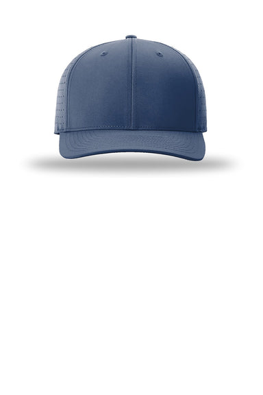 Richardson Hats 632 Mens Laser Perf R-Flex Moisture Wicking Snapback Hat Light Blue Flat Front