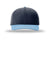 Richardson Hats 632 Mens Laser Perf R-Flex Moisture Wicking Snapback Hat Navy Blue/Navy Blue/Columbia Blue Flat Front