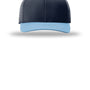 Richardson Hats Mens Laser Perf R-Flex Moisture Wicking Snapback Hat - Navy Blue/Navy Blue/Columbia Blue