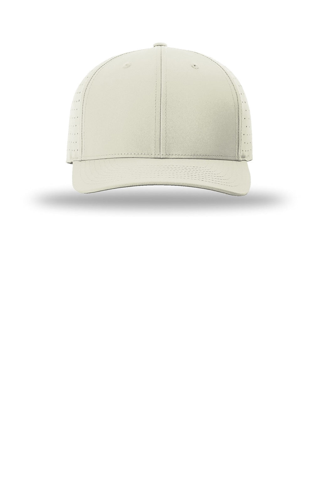 Richardson Hats 632 Mens Laser Perf R-Flex Moisture Wicking Snapback Hat Oat Milk Flat Front