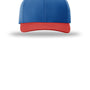 Richardson Hats Mens Laser Perf R-Flex Moisture Wicking Snapback Hat - Royal Blue/Royal Blue/Red