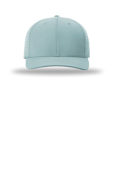 Richardson Hats 632 Mens Laser Perf R-Flex Moisture Wicking Snapback Hat Smoke Blue Flat Front