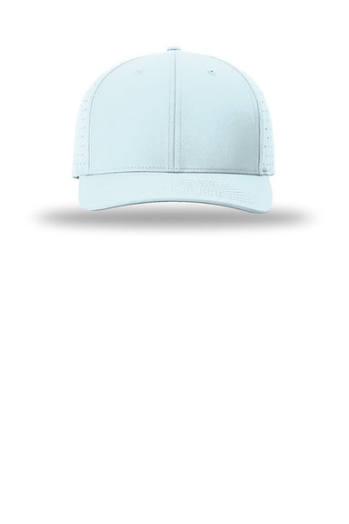 Richardson Hats 632 Mens Laser Perf R-Flex Moisture Wicking Snapback Hat Soft Blue Flat Front