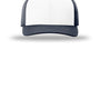 Richardson Hats Mens Laser Perf R-Flex Moisture Wicking Snapback Hat - White/Navy Blue/Navy Blue