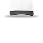 Richardson Hats Mens Laser Perf R-Flex Moisture Wicking Snapback Hat - White/White/Black