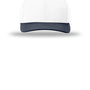 Richardson Hats Mens Laser Perf R-Flex Moisture Wicking Snapback Hat - White/White/Navy Blue