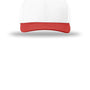 Richardson Hats Mens Laser Perf R-Flex Moisture Wicking Snapback Hat - White/White/Red