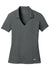 Nike 637165 Womens Dri-Fit Moisture Wicking Short Sleeve Polo Shirt Anthracite Grey Flat Front