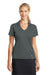 Nike 637165 Womens Dri-Fit Moisture Wicking Short Sleeve Polo Shirt Anthracite Grey Model Front