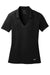Nike 637165 Womens Dri-Fit Moisture Wicking Short Sleeve Polo Shirt Black Flat Front