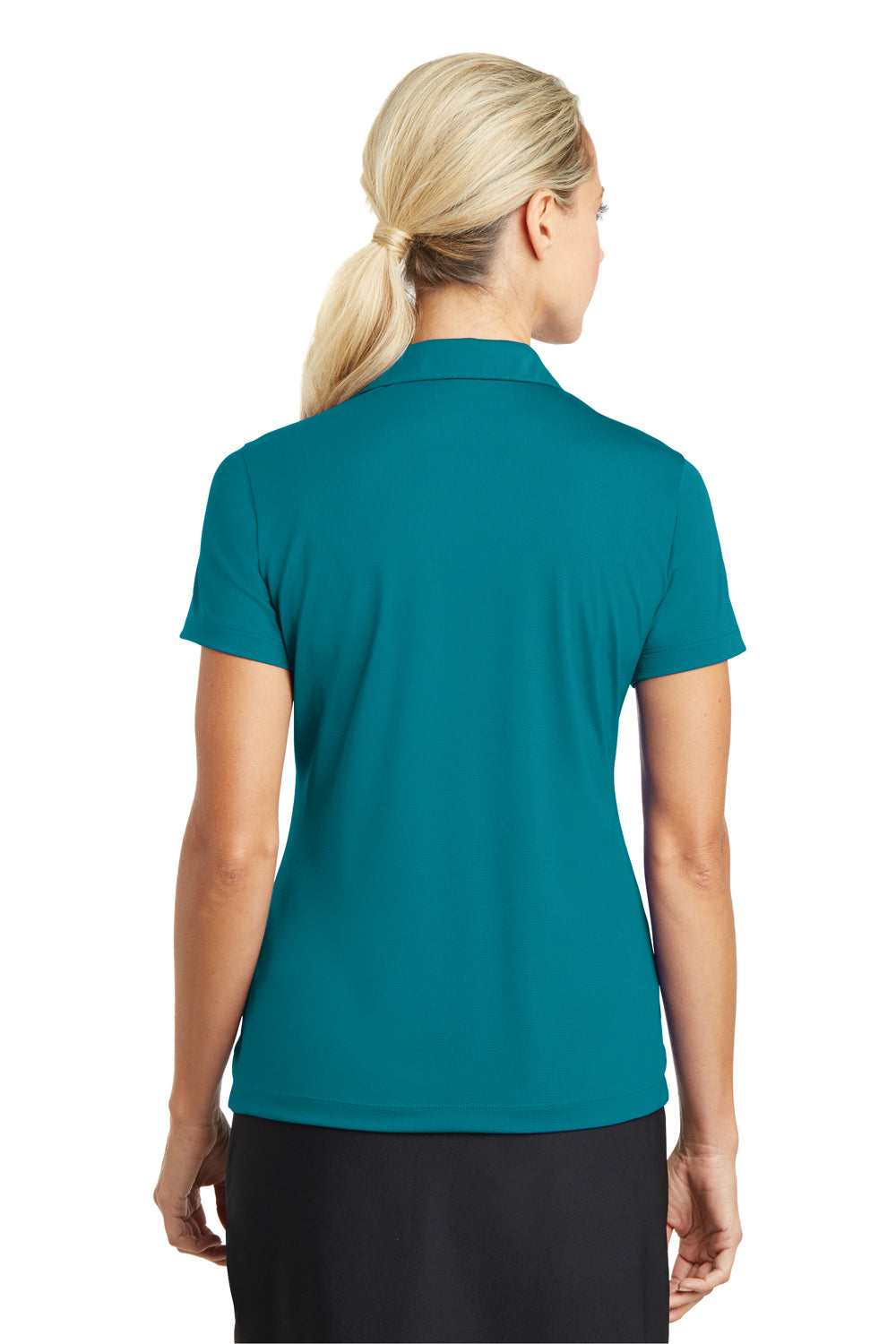 Nike 637165 Womens Dri-Fit Moisture Wicking Short Sleeve Polo Shirt Blustery Green Model Back