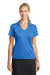 Nike 637165 Womens Dri-Fit Moisture Wicking Short Sleeve Polo Shirt Brisk Blue Model Front