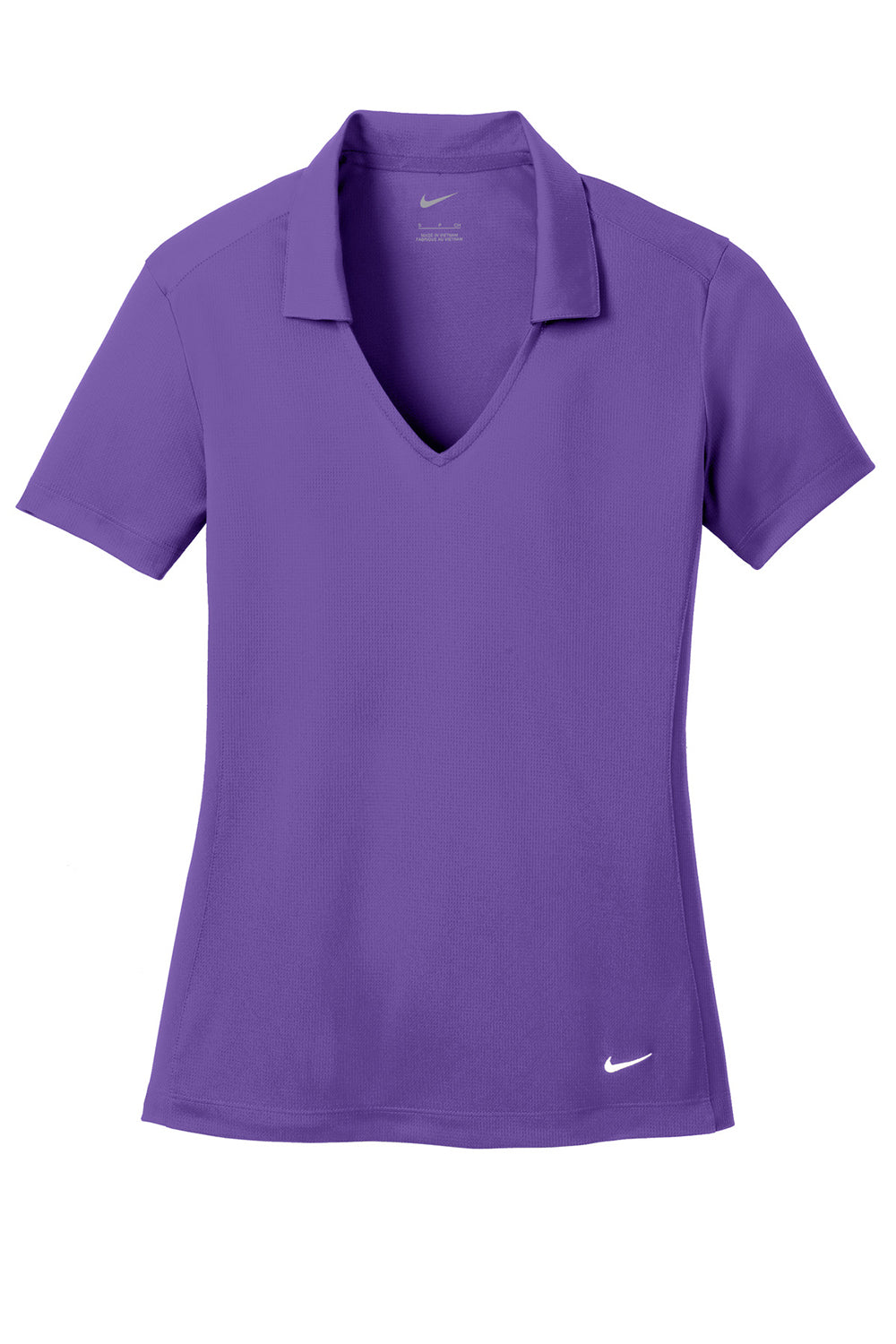 Nike 637165 Womens Dri-Fit Moisture Wicking Short Sleeve Polo Shirt Court Purple Flat Front