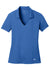 Nike 637165 Womens Dri-Fit Moisture Wicking Short Sleeve Polo Shirt Gym Blue Flat Front