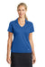 Nike 637165 Womens Dri-Fit Moisture Wicking Short Sleeve Polo Shirt Gym Blue Model Front