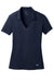 Nike 637165 Womens Dri-Fit Moisture Wicking Short Sleeve Polo Shirt Marine Blue Flat Front