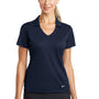 Nike Womens Dri-Fit Moisture Wicking Short Sleeve Polo Shirt - Marine Blue