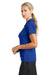 Nike 637165 Womens Dri-Fit Moisture Wicking Short Sleeve Polo Shirt Royal Blue Model Side