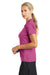 Nike 637165 Womens Dri-Fit Moisture Wicking Short Sleeve Polo Shirt Fire Pink Model Side