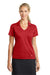 Nike 637165 Womens Dri-Fit Moisture Wicking Short Sleeve Polo Shirt University Red Model Front