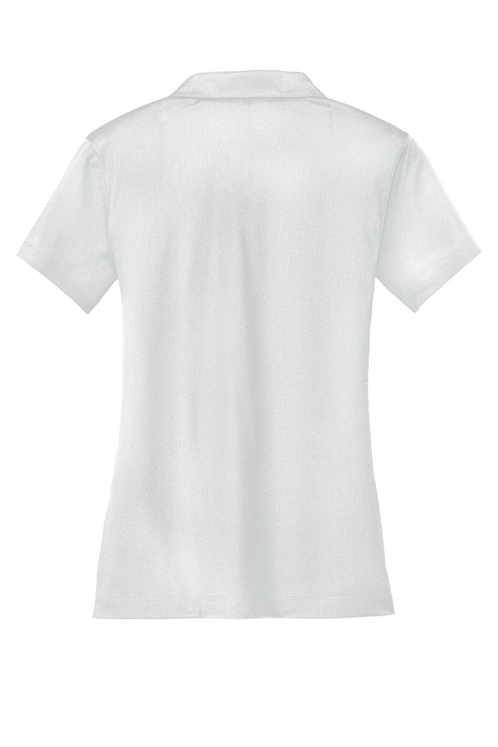 Nike 637165 Womens Dri-Fit Moisture Wicking Short Sleeve Polo Shirt White Flat Back