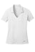 Nike 637165 Womens Dri-Fit Moisture Wicking Short Sleeve Polo Shirt White Flat Front