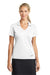 Nike 637165 Womens Dri-Fit Moisture Wicking Short Sleeve Polo Shirt White Model Front