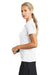 Nike 637165 Womens Dri-Fit Moisture Wicking Short Sleeve Polo Shirt White Model Side