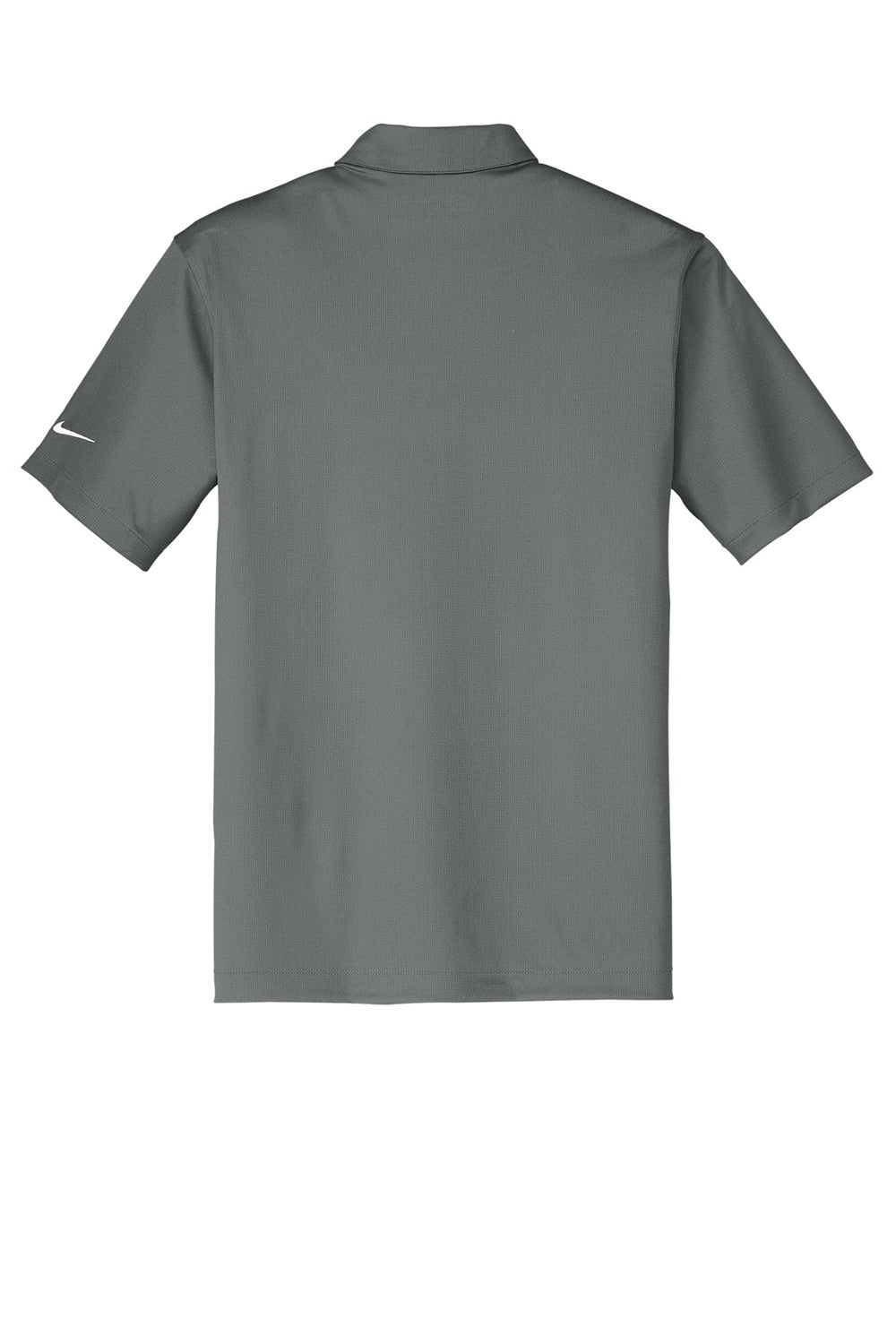 Nike 637167 Mens Dri-Fit Moisture Wicking Short Sleeve Polo Shirt Anthracite Grey Flat Back