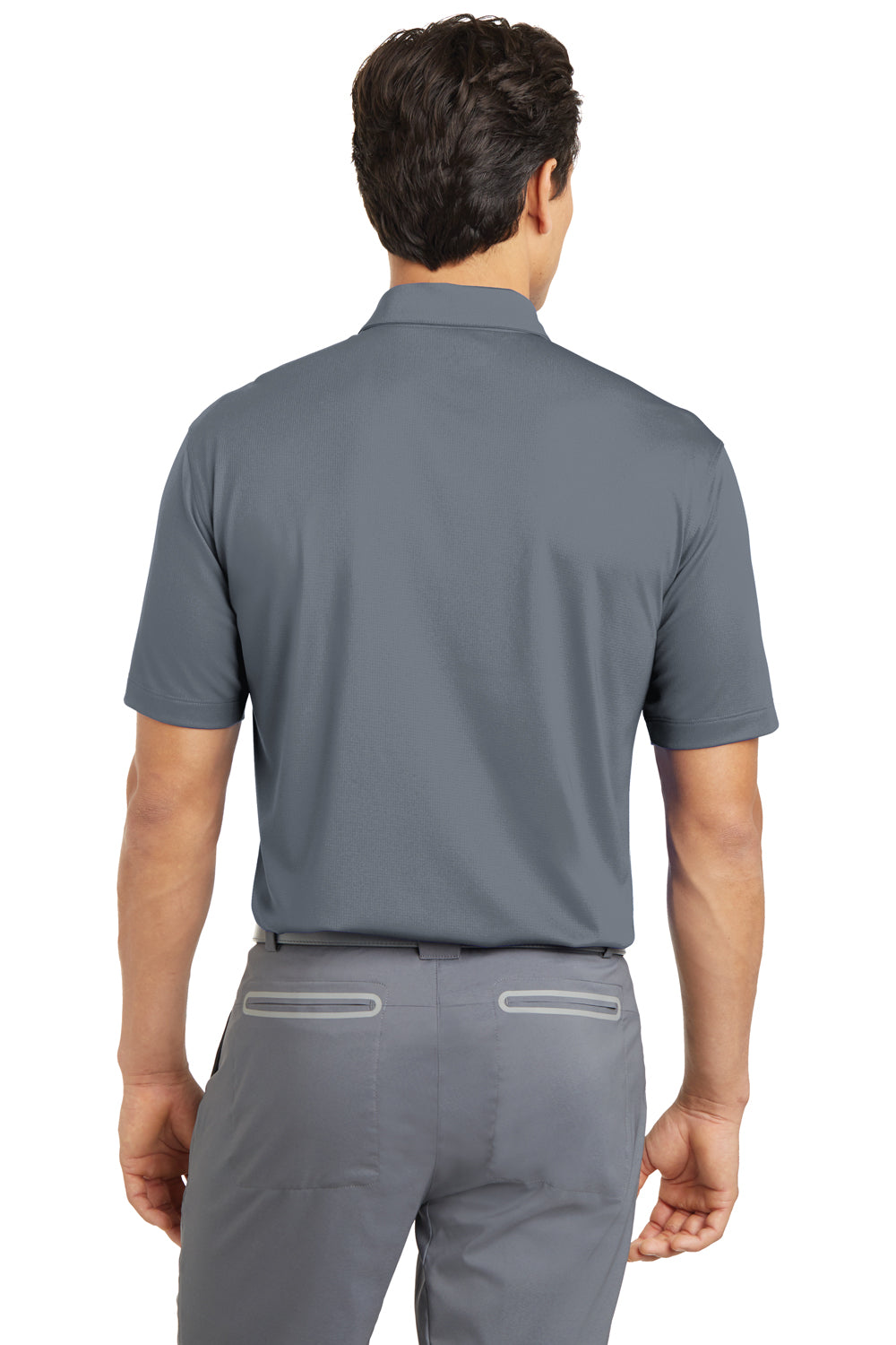 Nike 637167 Mens Dri-Fit Moisture Wicking Short Sleeve Polo Shirt Cool Grey Model Back