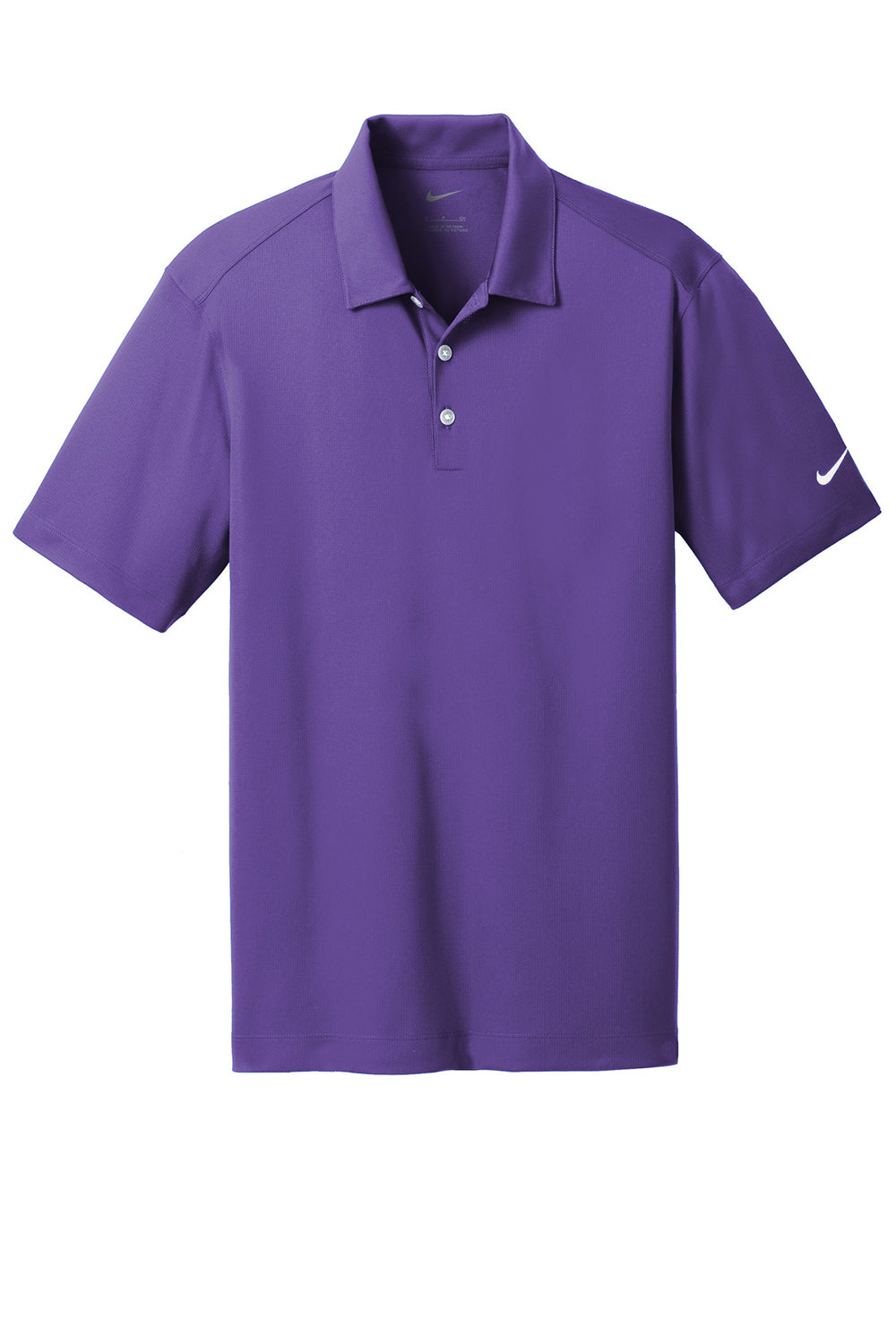 Nike 637167 Mens Dri-Fit Moisture Wicking Short Sleeve Polo Shirt Court Purple Flat Front