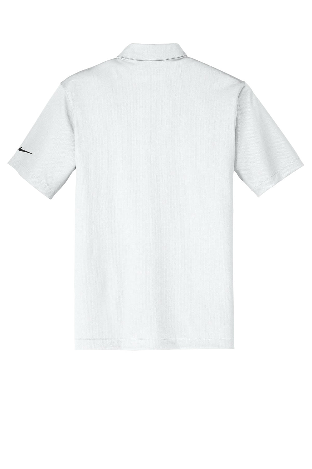 Nike 637167 Mens Dri-Fit Moisture Wicking Short Sleeve Polo Shirt White Flat Back