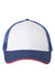 Valucap S102 Mens Sandwich Trucker Hat White/Royal Blue/Red Flat Front