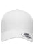 Yupoong Hats 6389 Mens CVC Twill Snapback Hat White Flat Front