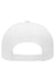 Yupoong Hats 6389 Mens CVC Twill Snapback Hat White Flat Back