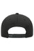 Yupoong Hats 6389 Mens CVC Twill Snapback Hat Charcoal Grey Flat Back