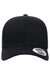 Yupoong Hats 6389 Mens CVC Twill Snapback Hat Black Flat Front