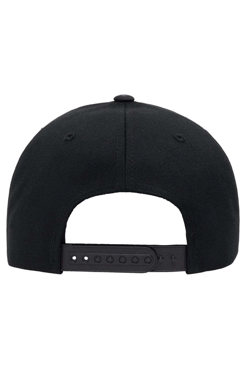 Yupoong Hats 6389 Mens CVC Twill Snapback Hat Black Flat Back
