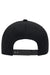 Yupoong Hats 6389 Mens CVC Twill Snapback Hat Black Flat Back