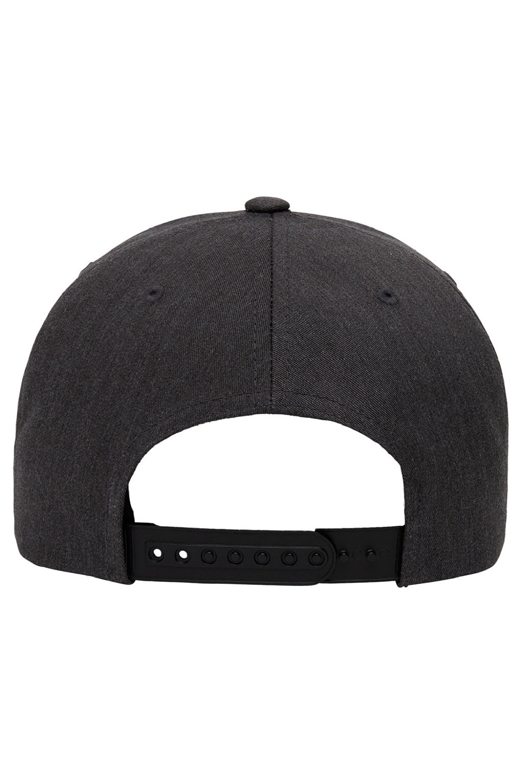 Yupoong Hats 6389 Mens CVC Twill Snapback Hat Heather Dark Grey Flat Back