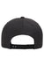 Yupoong Hats 6389 Mens CVC Twill Snapback Hat Heather Dark Grey Flat Back