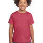 Gildan Youth Softstyle Short Sleeve Crewneck T-Shirt - Heather Red