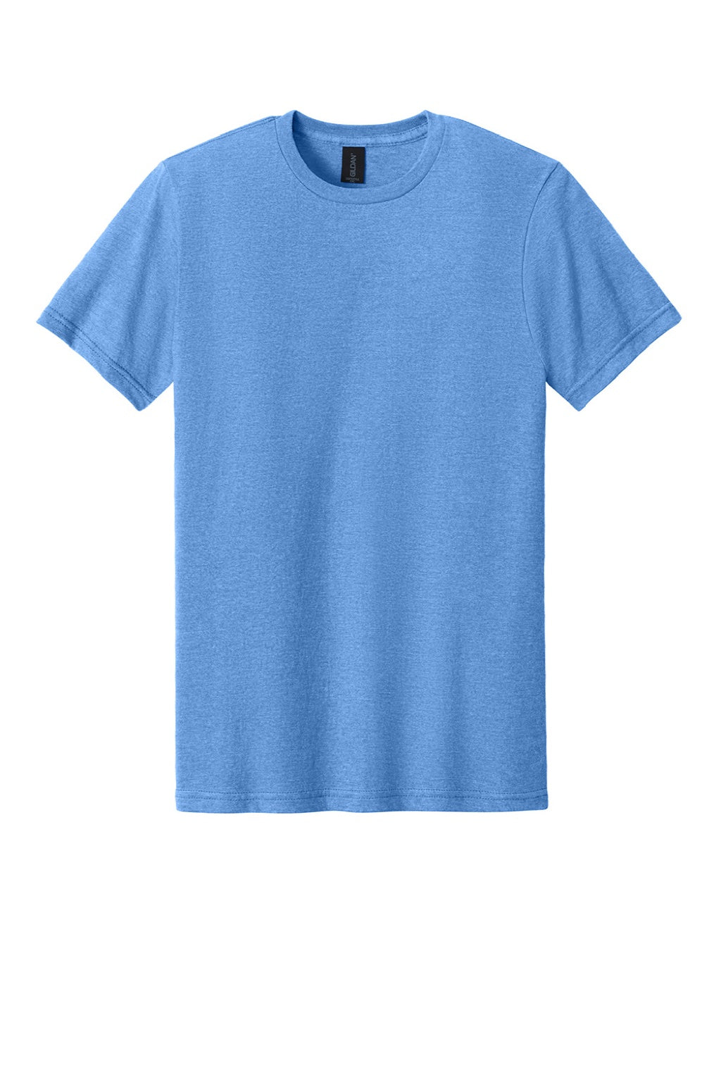 Gildan 64000CVC Mens Softstyle CVC Short Sleeve Crewneck T-Shirt Carolina Blue Mist Flat Front